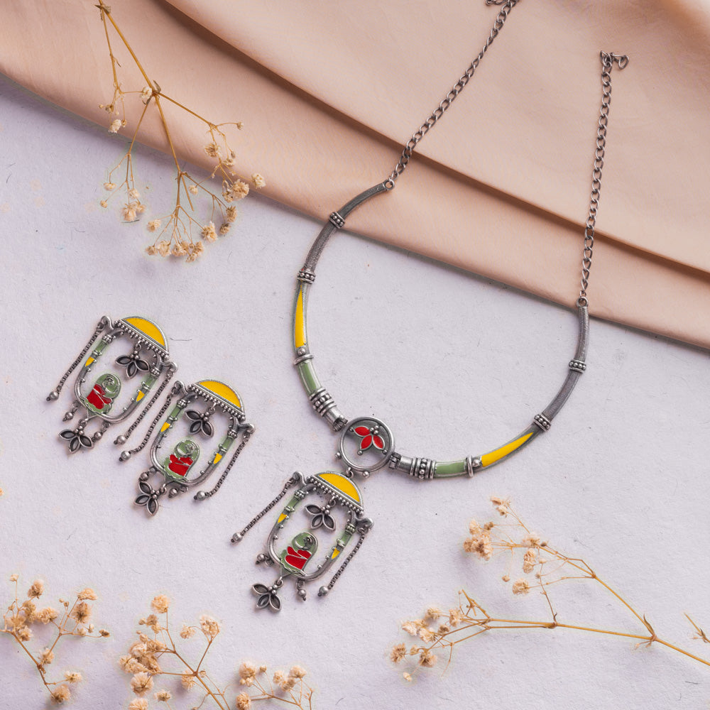 Antique Jewellery Necklace and Earrings - JJCN212