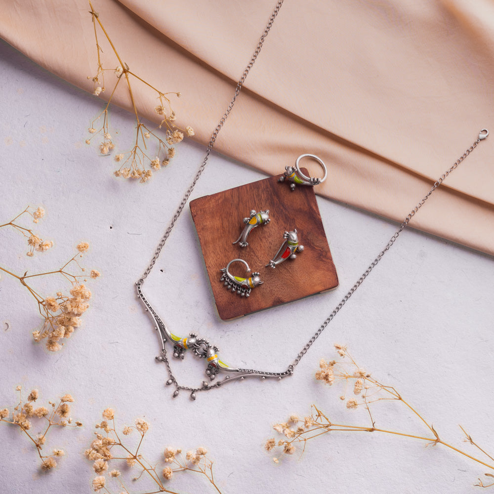 Antique Jewellery Necklace and Earrings - JJCN213