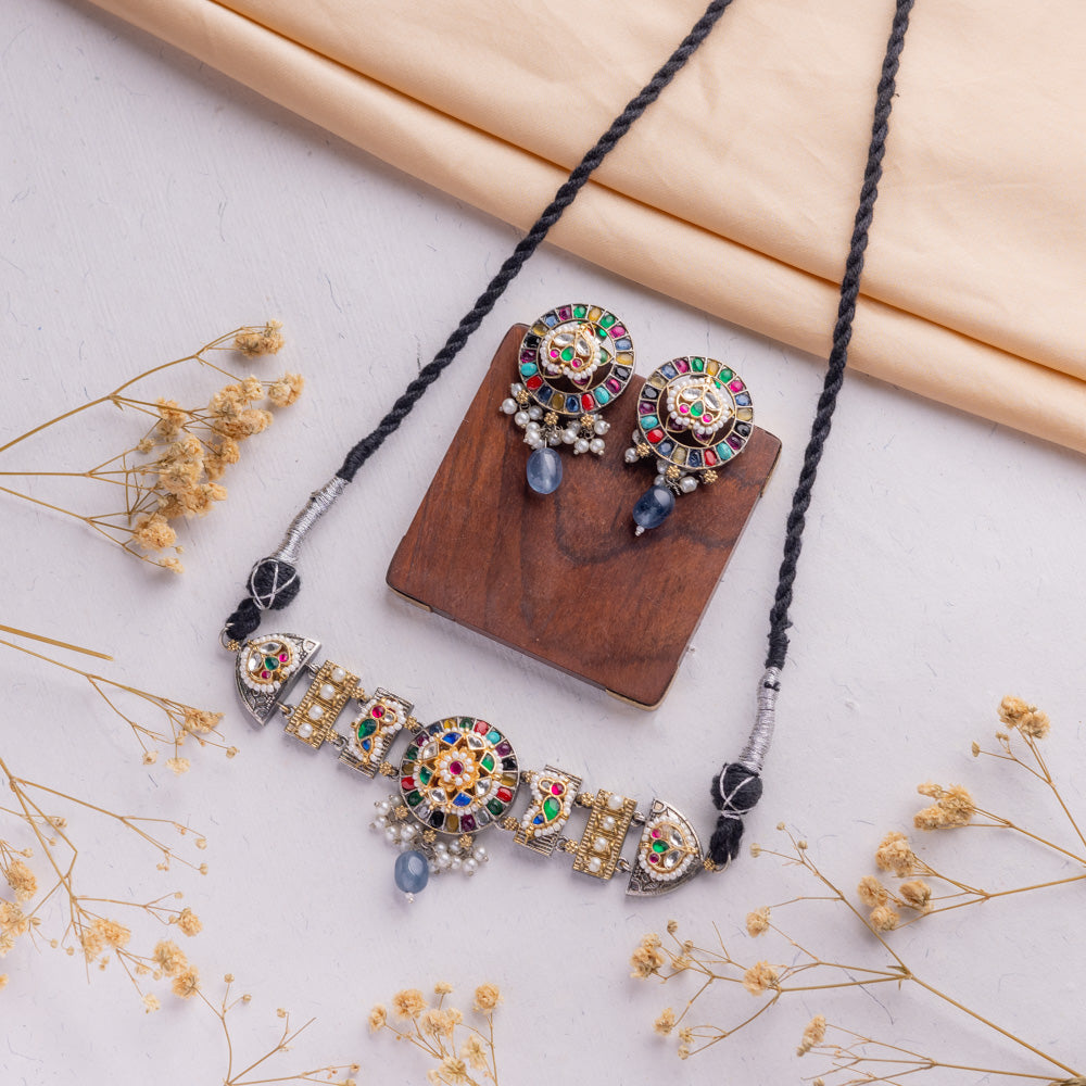 Antique Jewellery Necklace and Earrings - JJCN223