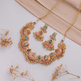 Antique Jewellery Necklace and Earrings JJCN244 Ruby
