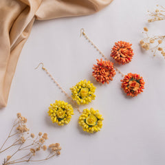 Floral Earrings &amp; Tikka Set - FFC007