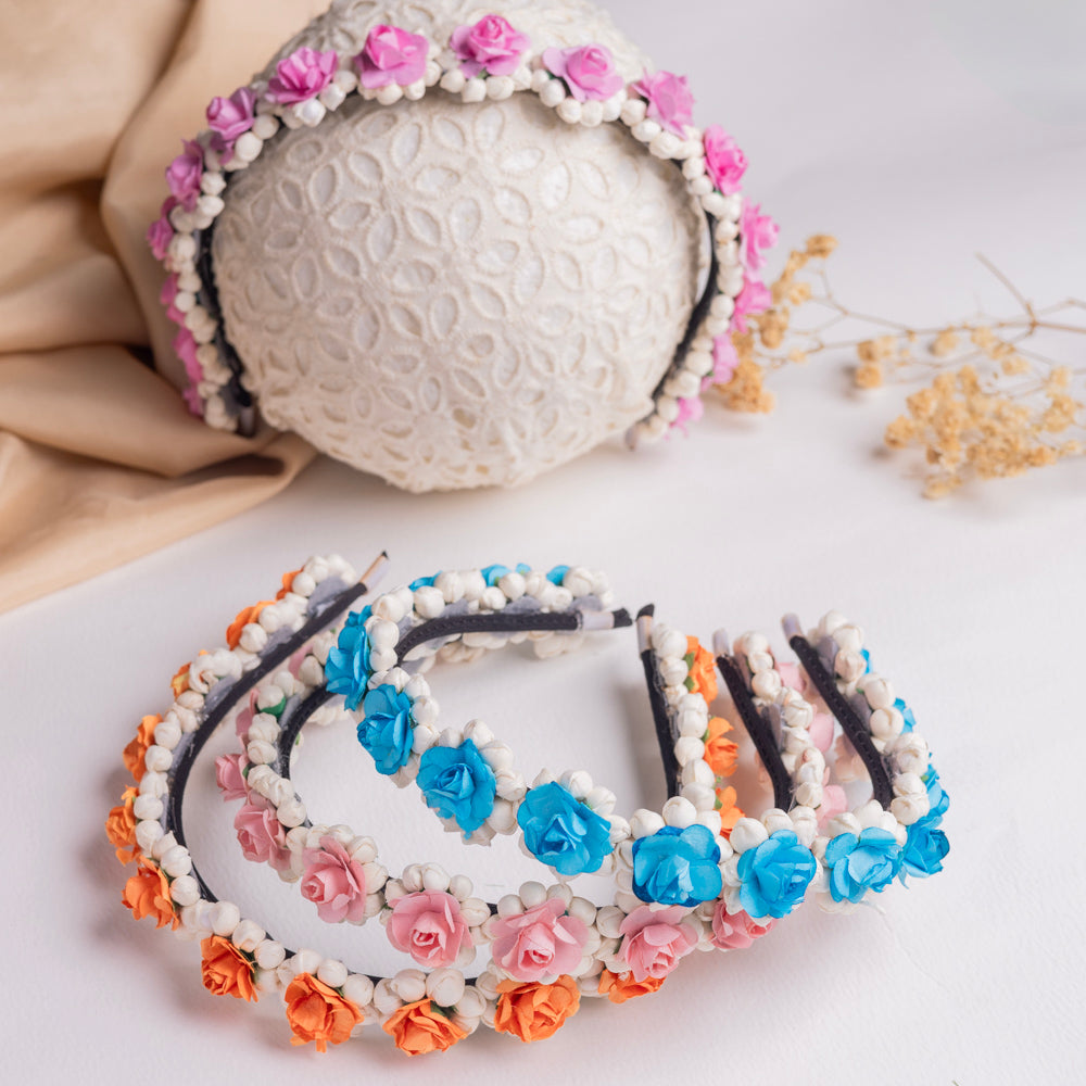 Mogra &amp; Rose Floral Headband - FFC008