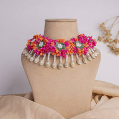 Saba floral jewellery set necklace