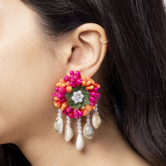 Saba floral jewellery set earrings
