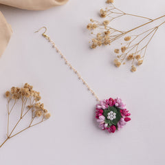 Saba Leher floral jewellery set tikka