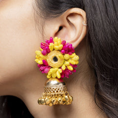 Aaena floral jewellery set earrings