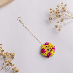 Aaena floral jewellery set tikka