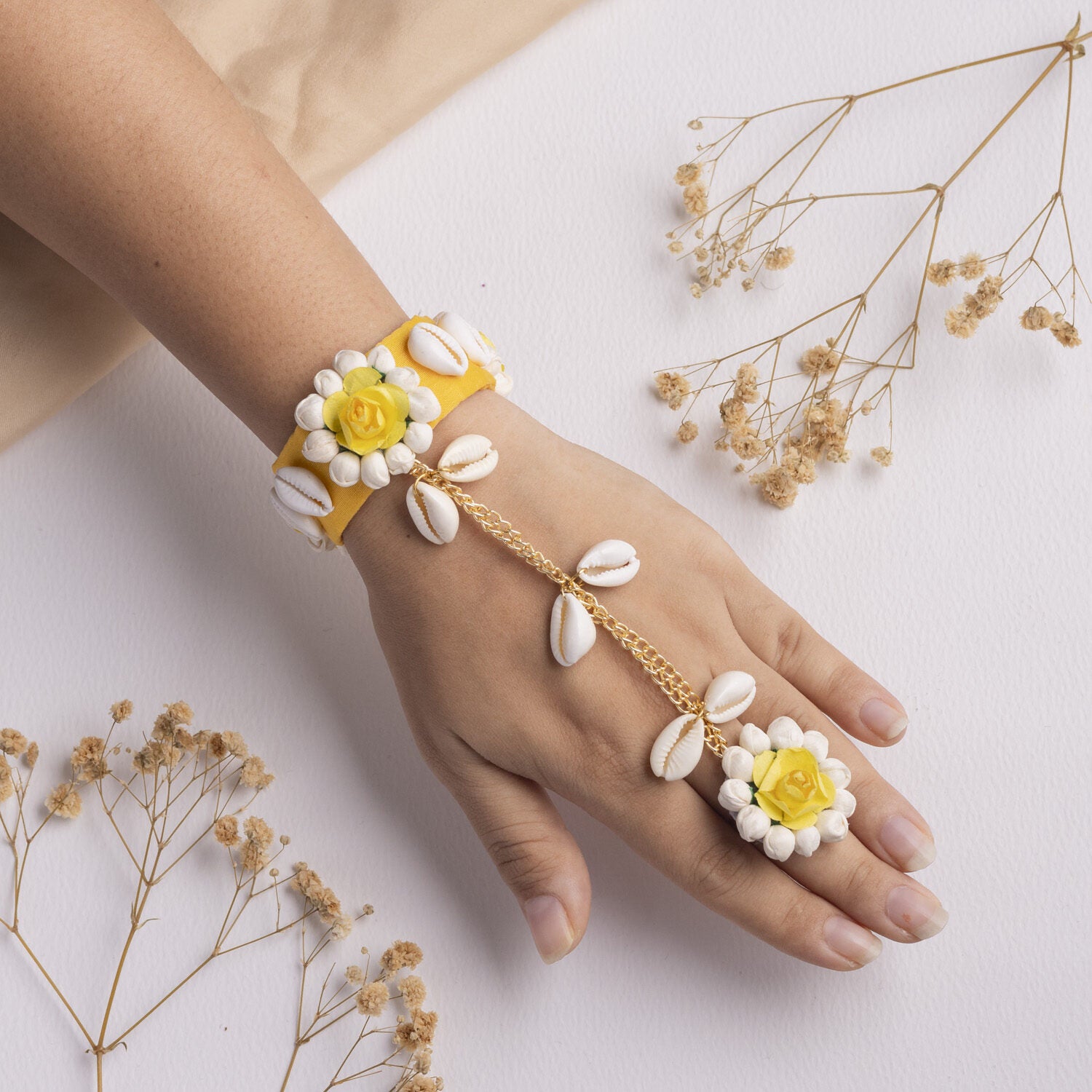Afreen floral jewellery set hathphool