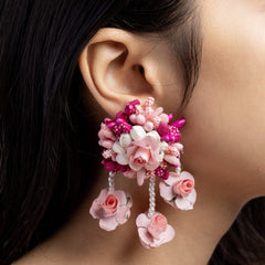 Raabta floral jewellery set earrings