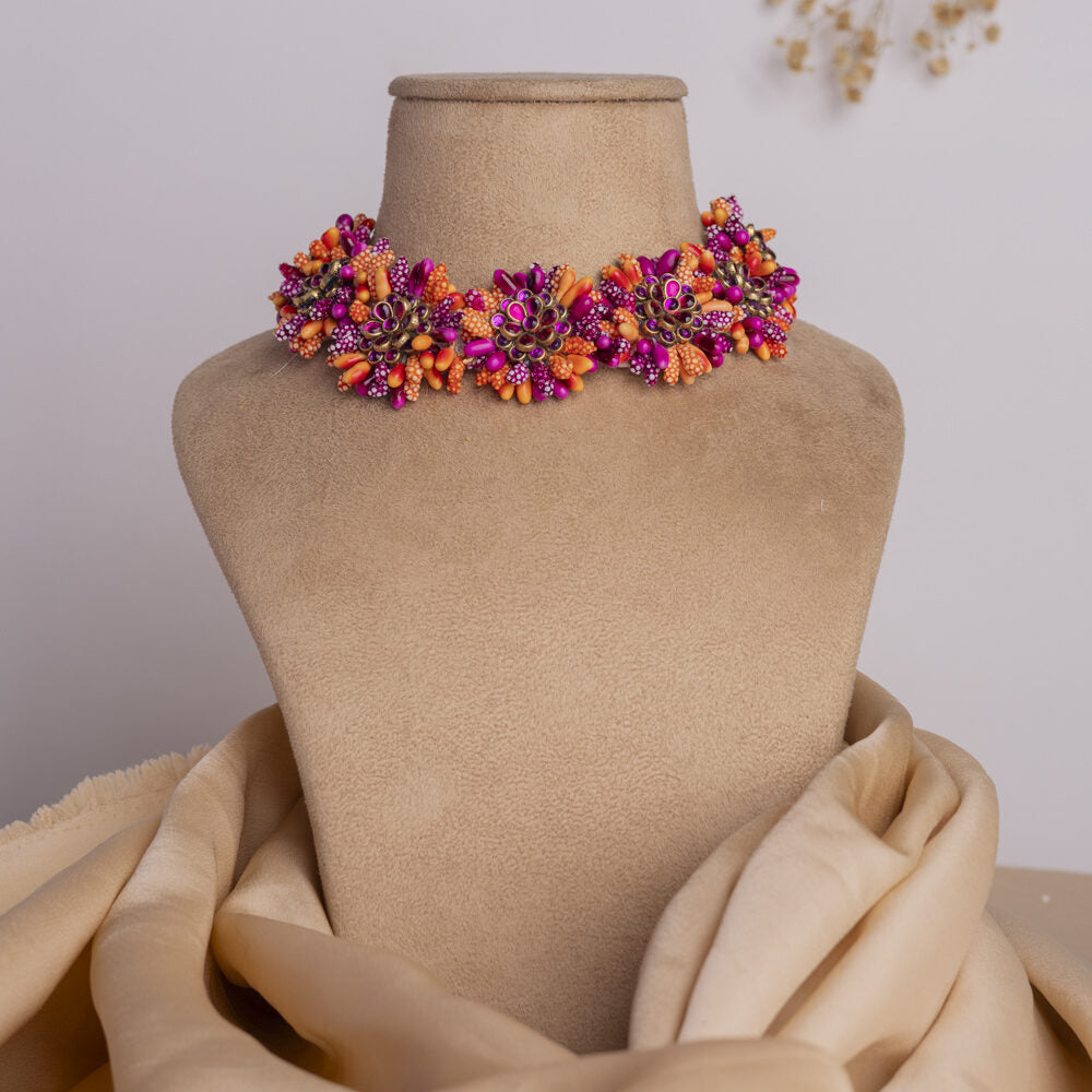 Vrishti floral jewellery set necklace