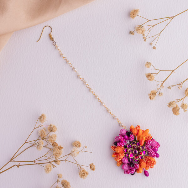 Vrishti floral jewellery set tikka