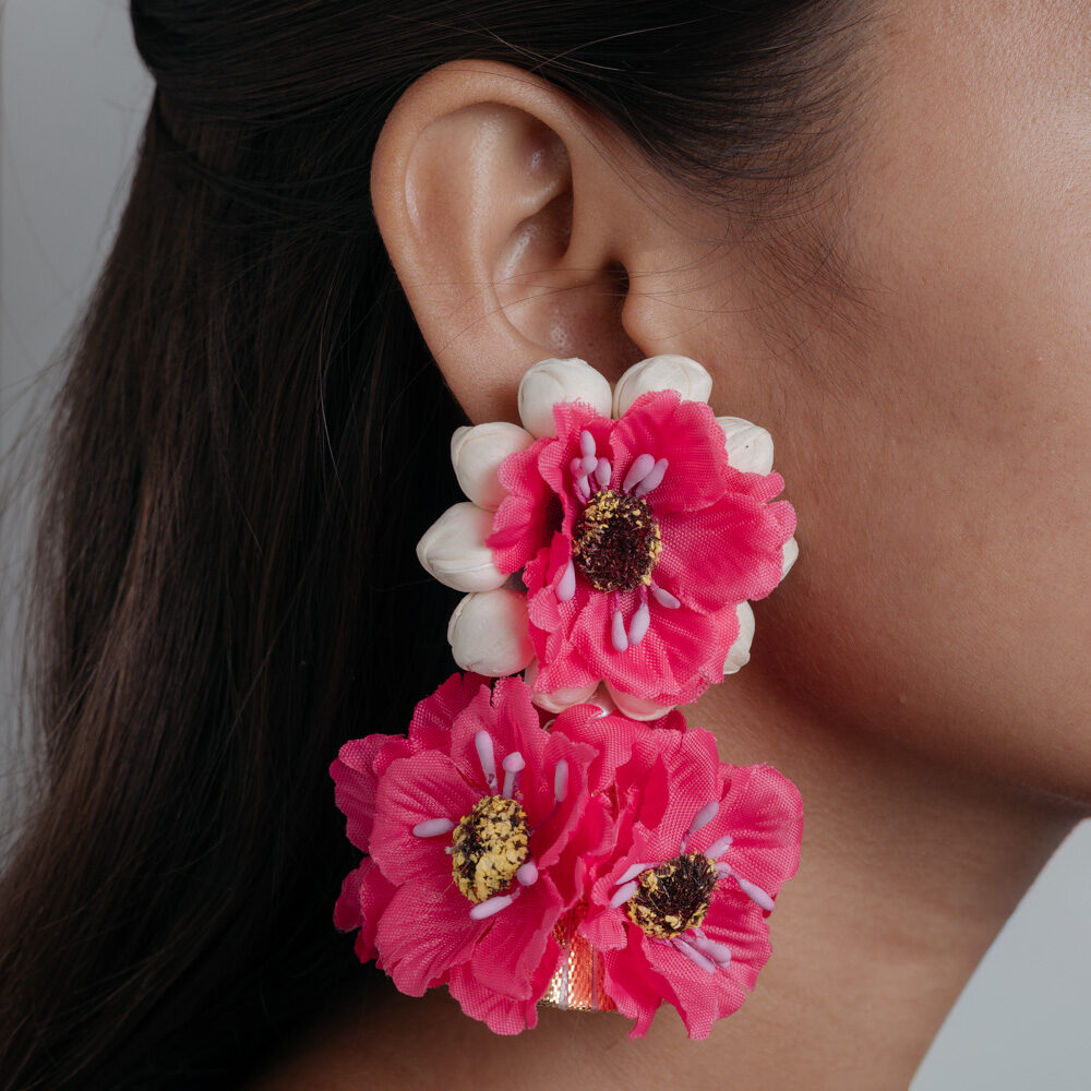 Phoolbahar floral jewellery set earrings