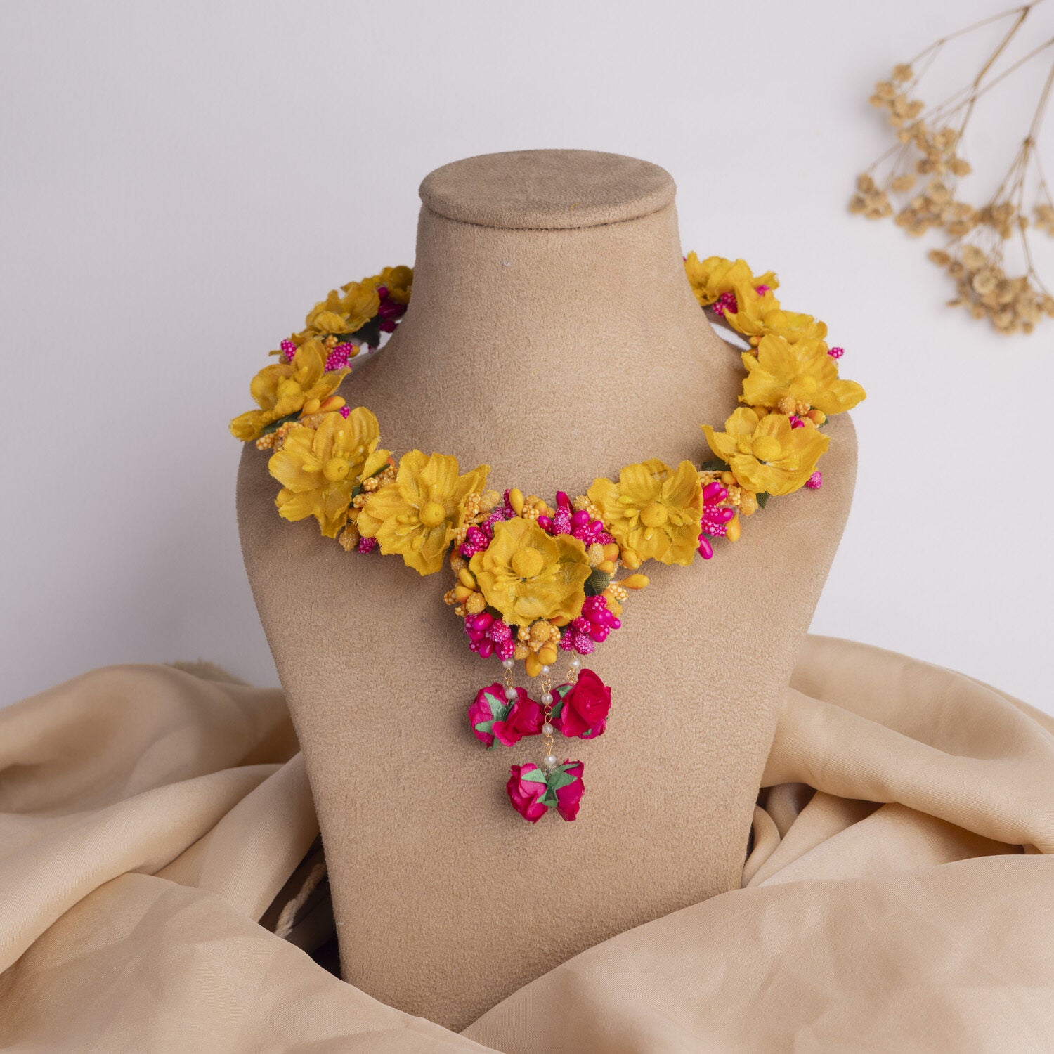 Gulfam floral jewellery set necklace