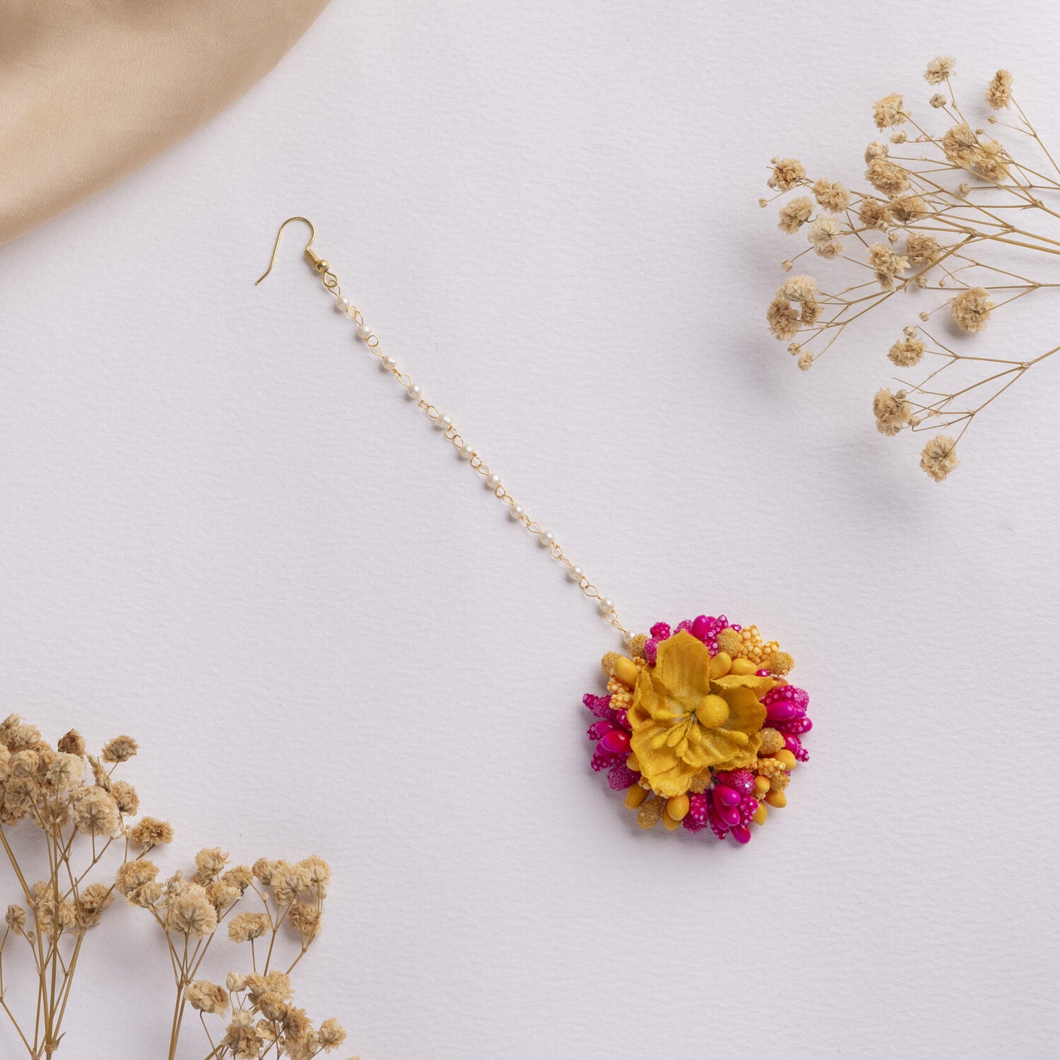 Gulfam floral jewellery set tikka