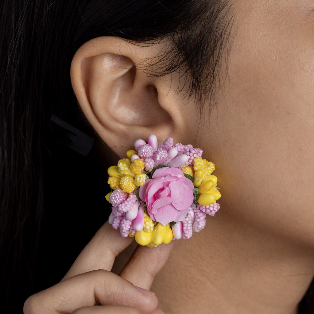 Gulaabo floral jewellery set earrings