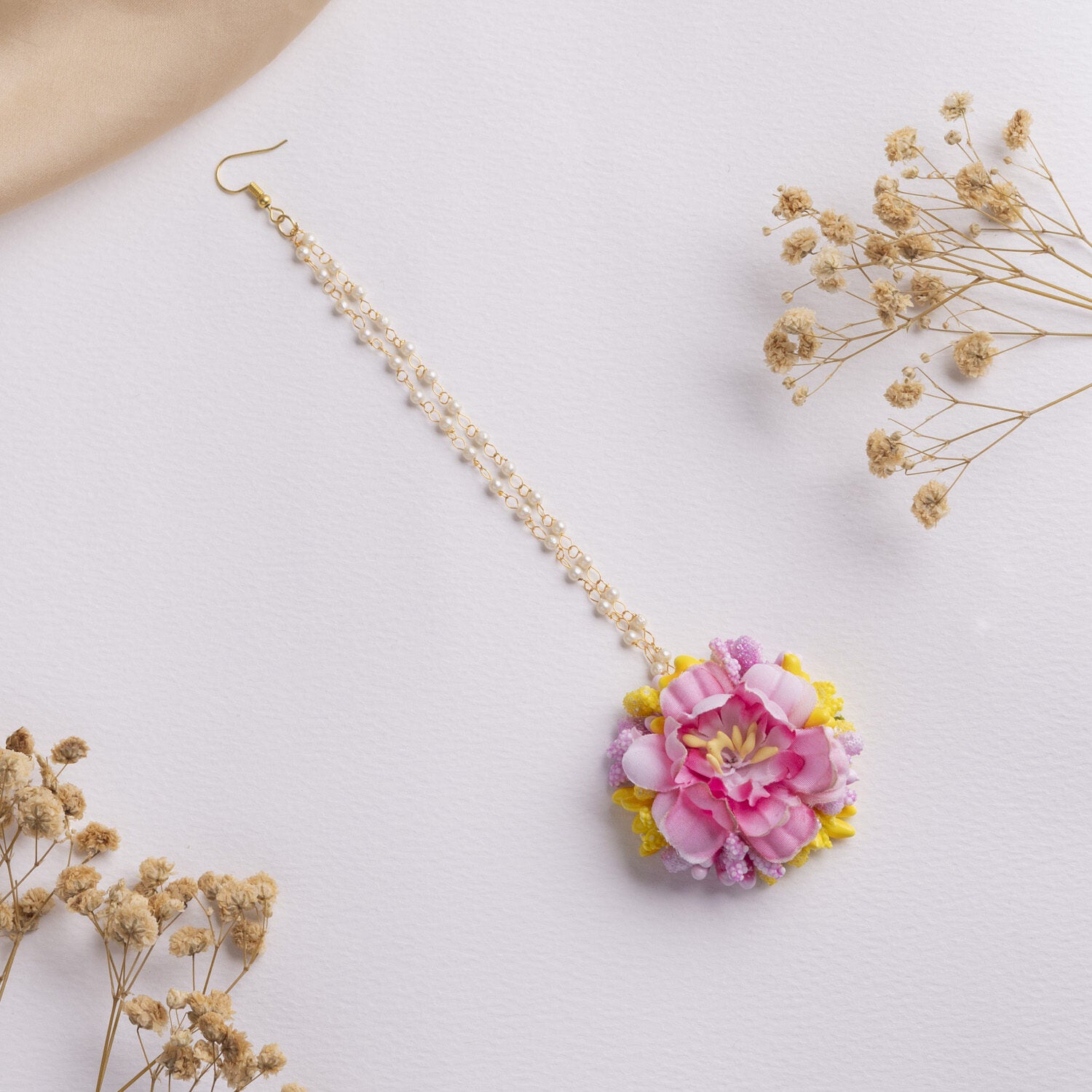 Mihirma floral jewellery set tikka