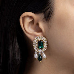 Khwabeeda floral jewellery set earrings