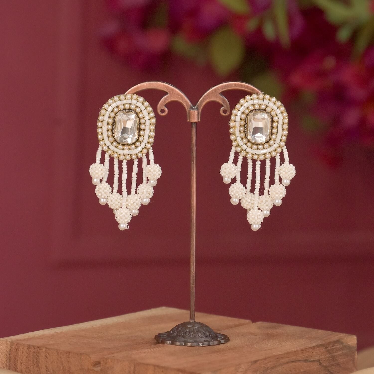 Noor floral jewellery set earrings