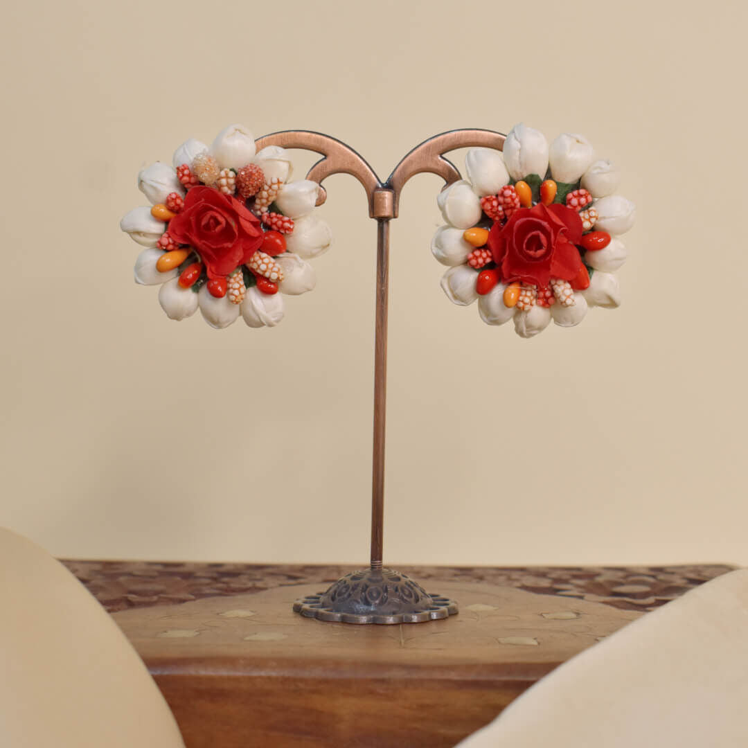 Malhar floral jewellery set earrings