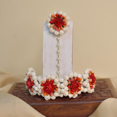Malhar floral jewellery set hathphool