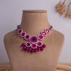 Aaeena IV floral jewellery set necklace
