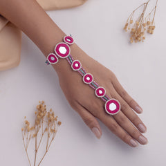 Aaeena IV floral jewellery set hathphool
