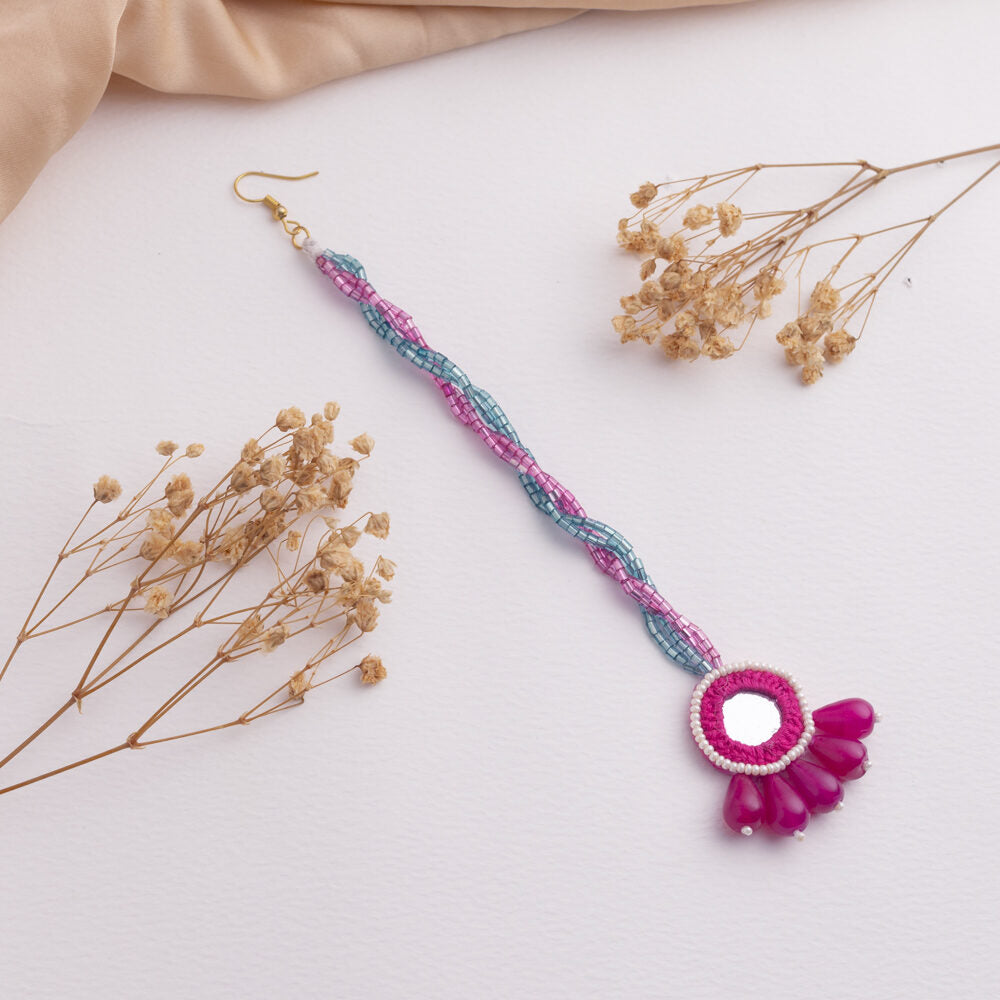 Aaeena IV floral jewellery set tikka