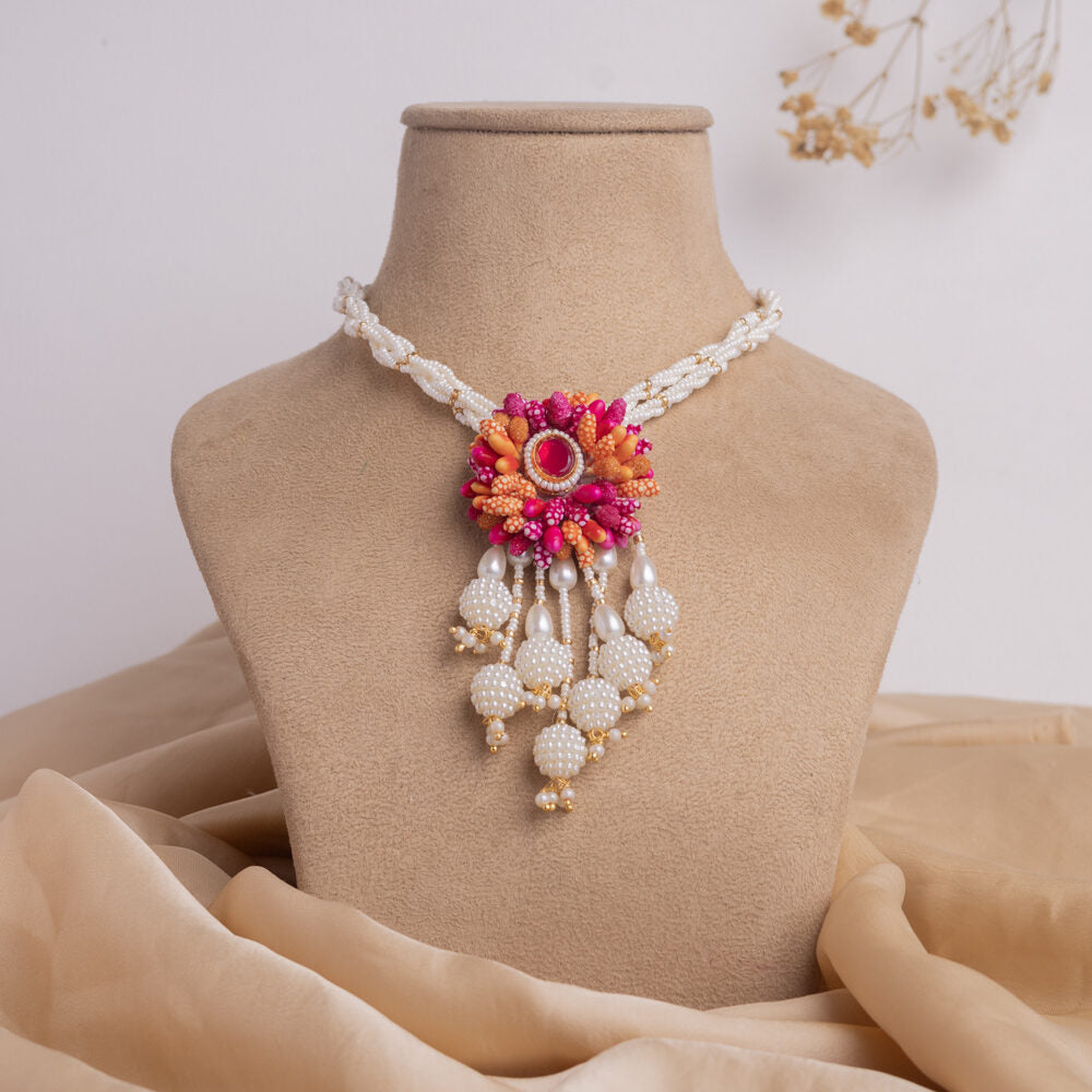 Azal floral jewellery set necklace