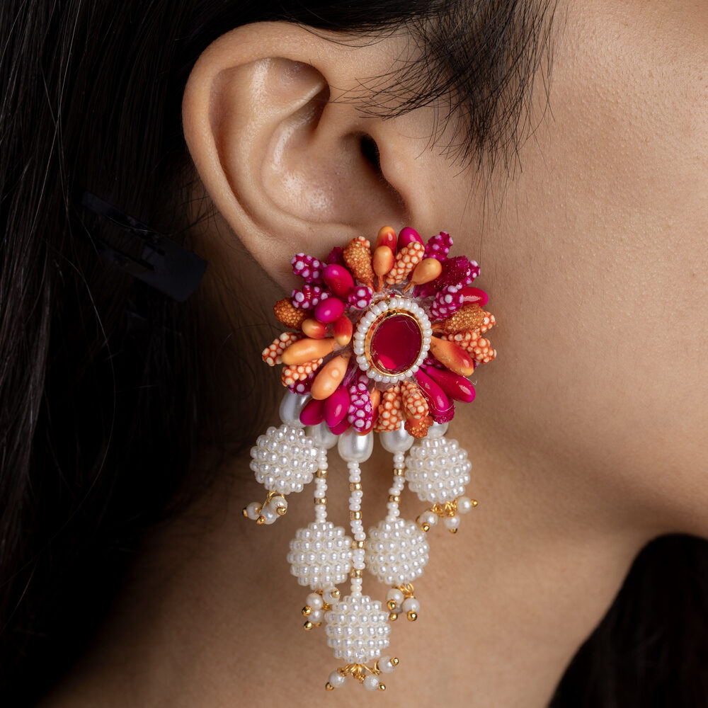Azal floral jewellery set earrings