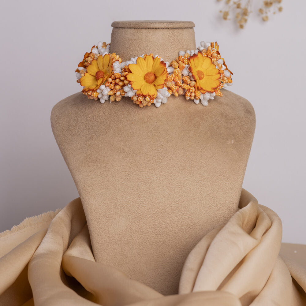 Noor floral jewellery set necklace