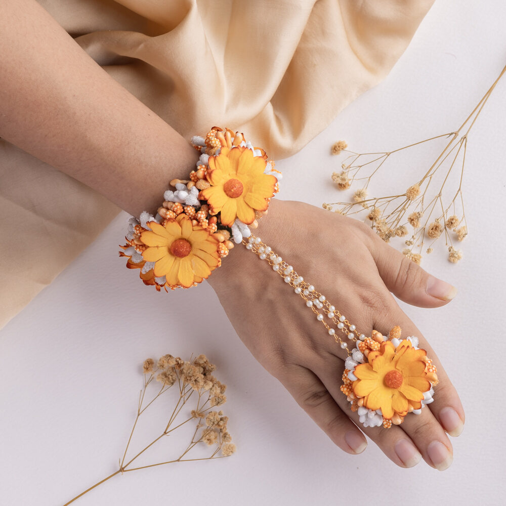 Noor floral jewellery set hathphool