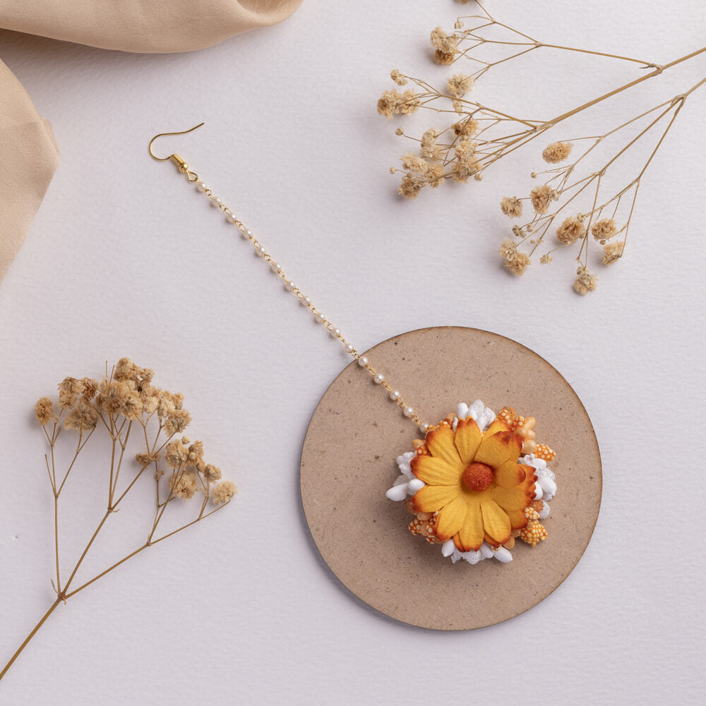 Noor floral jewellery set tikka