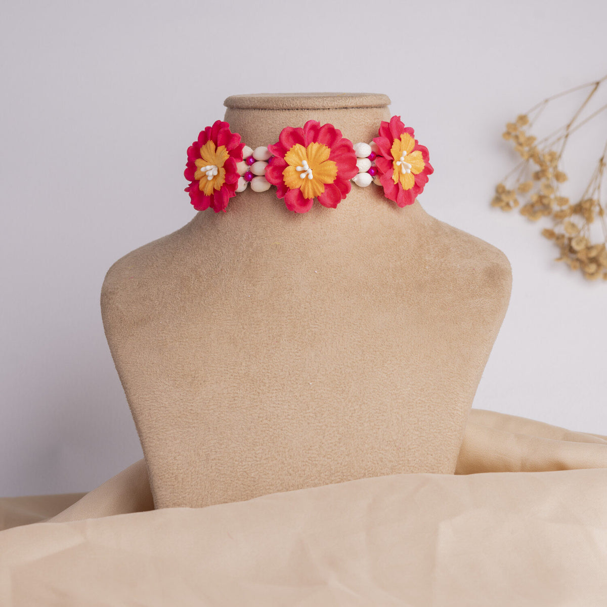 Mehram floral jewellery set necklace