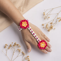 Mehram floral jewellery set hathphool