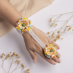Zuri floral jewellery set hathphool