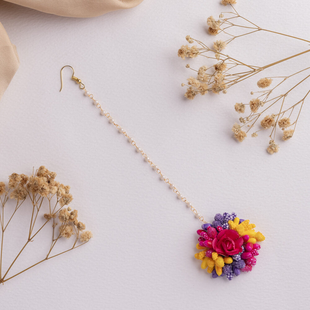 Fitoor floral jewellery set tikka