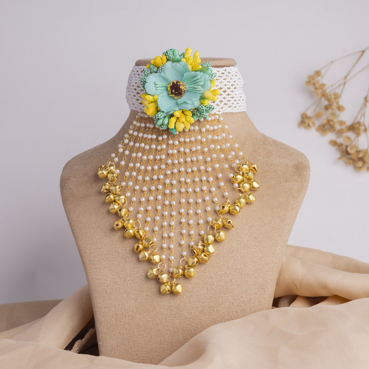 Khwab floral jewellery set necklace
