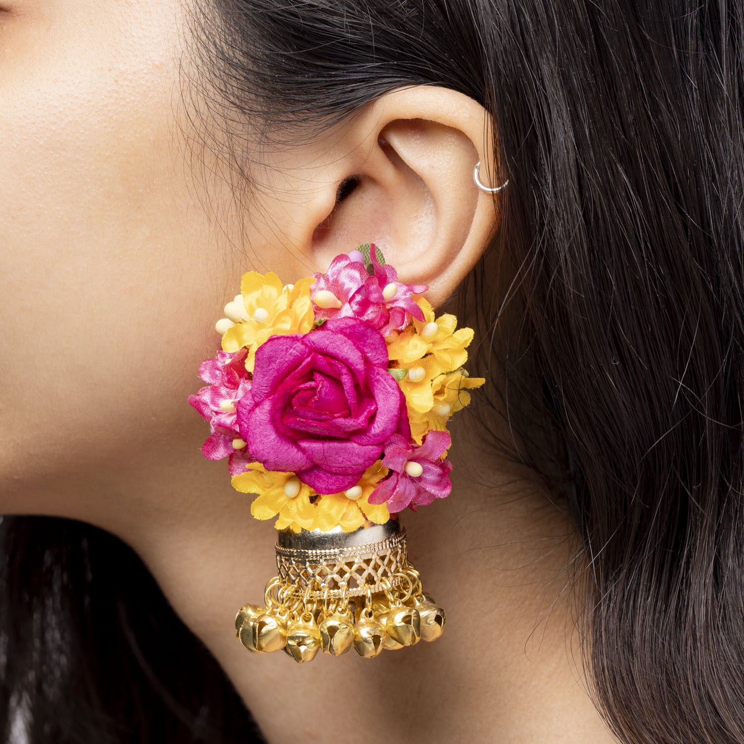 Fajr floral jewellery set earrings