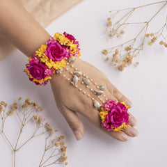 Fajr floral jewellery set hathphool