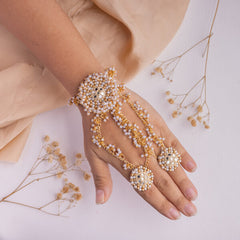 Vasudha floral jewellery set hathphool