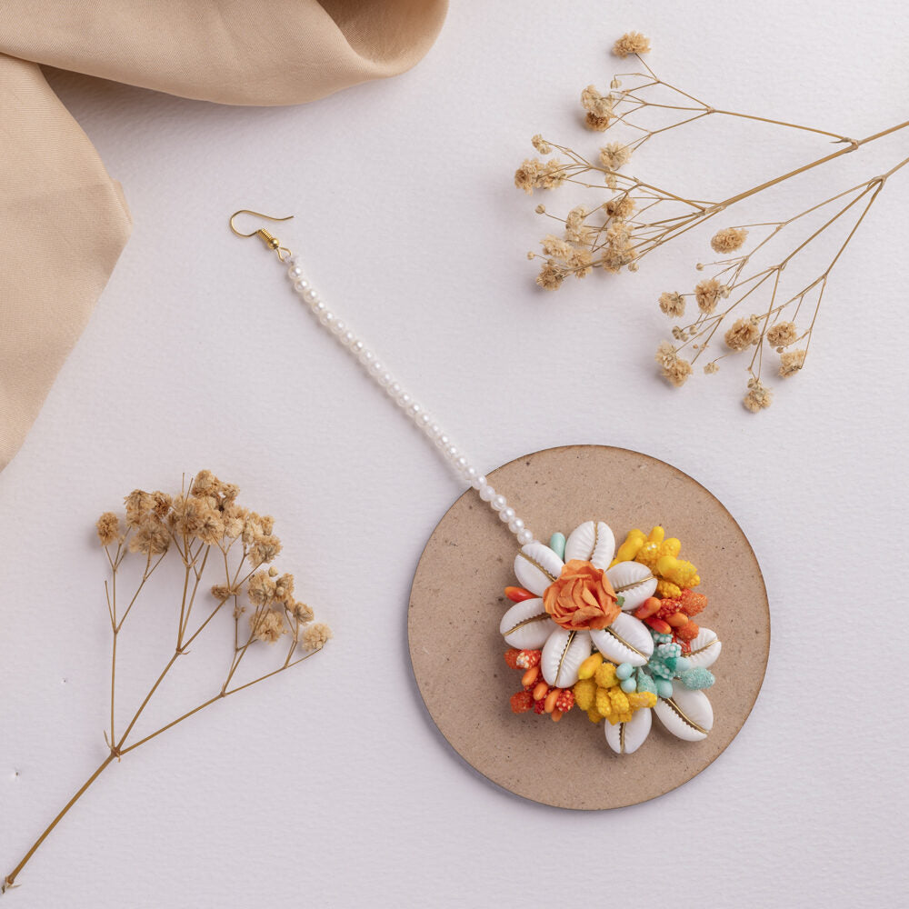 Shiddat floral jewellery set tikka