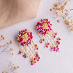 Amira floral jewellery set earrings