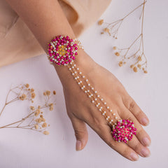 Amira floral jewellery set hathphool