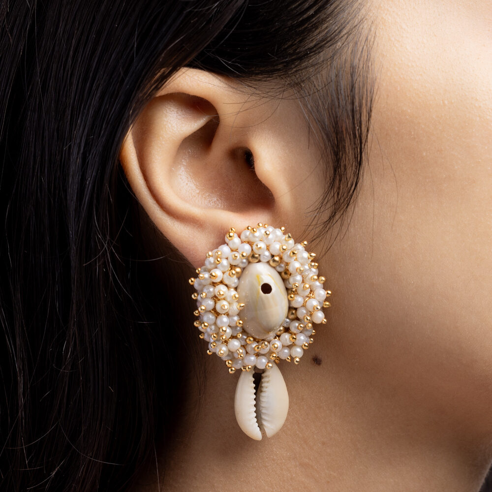 Azeez floral jewellery set earrings