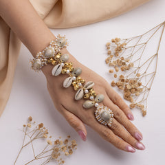 Azeez floral jewellery set hathphool