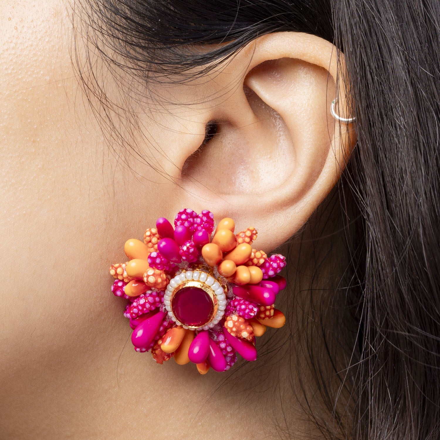 Liba floral jewellery set earrings