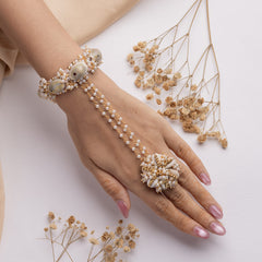 Riwayat floral jewellery set hathphool