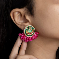 Sawab floral jewellery set earrings