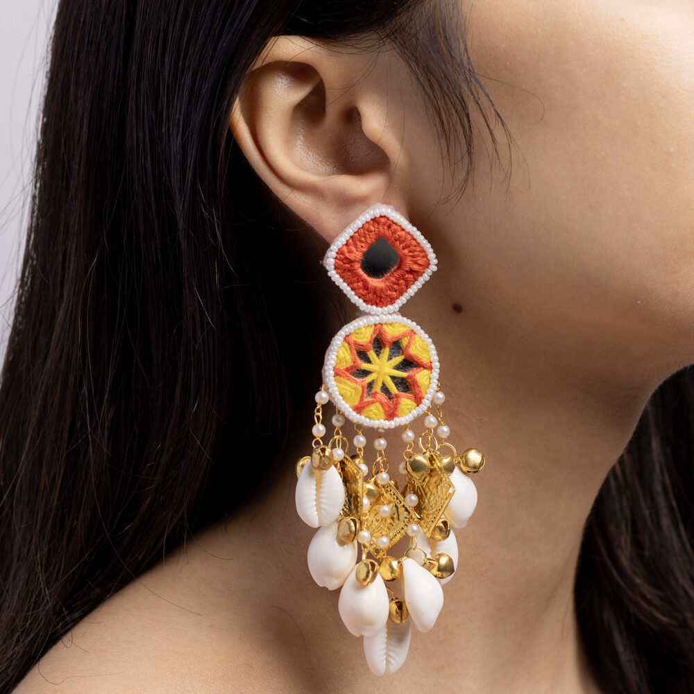 Aaeena floral jewellery set earrings