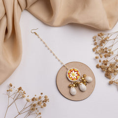 Aaeena floral jewellery set tikka